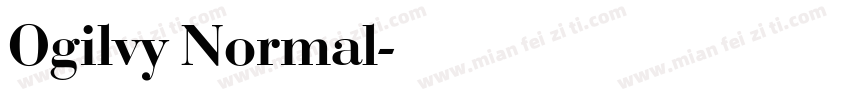 Ogilvy Normal字体转换